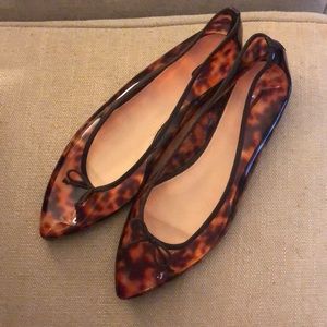 JCrew clear tortoise Gemma flats
